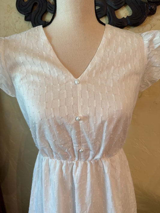 White Ruffle Sleeve dress