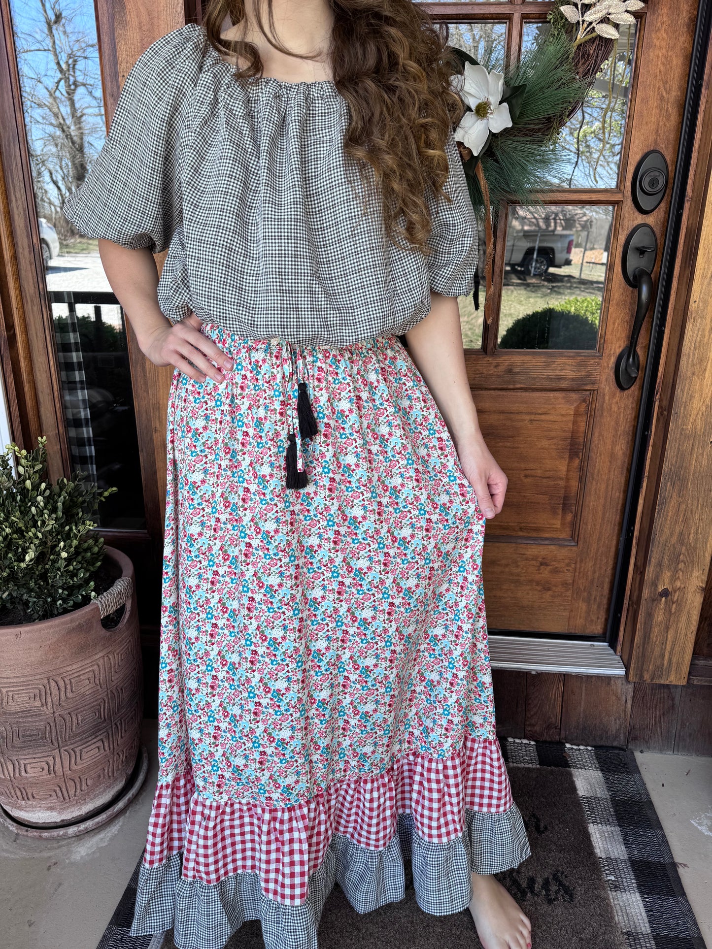 Floral Printed Maxi Skirt
