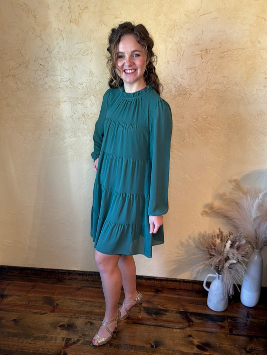 Long Sleeve A-line Dress