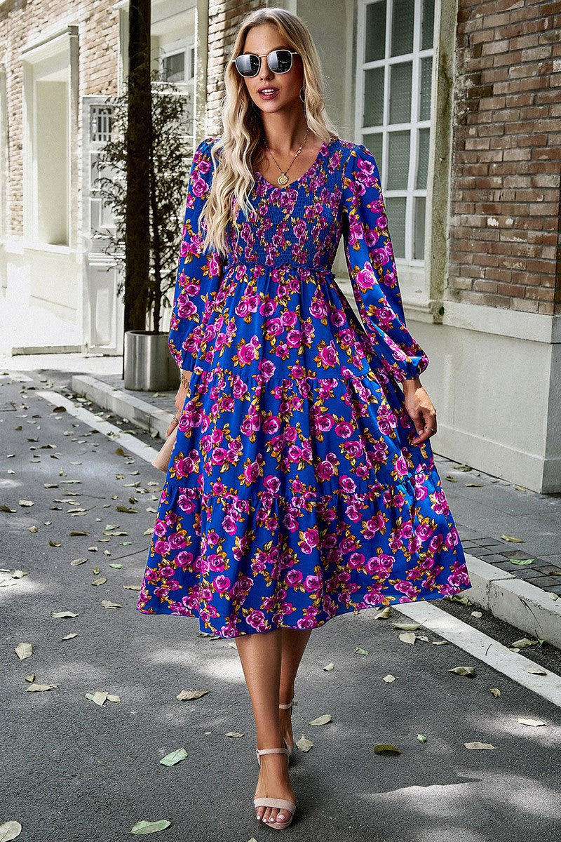 Floral Print Midi Dress