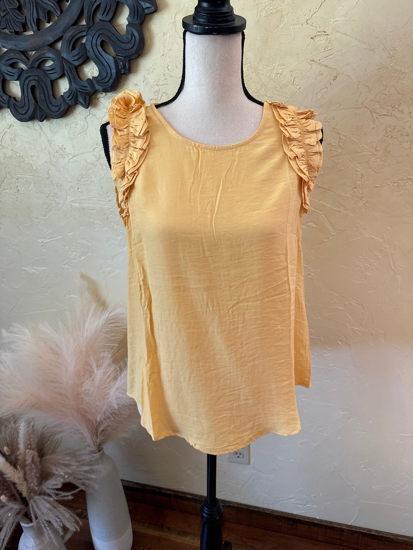 Mango Ruffle Tank