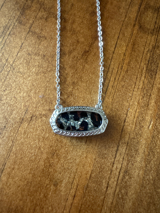 Silver Leopard Necklace