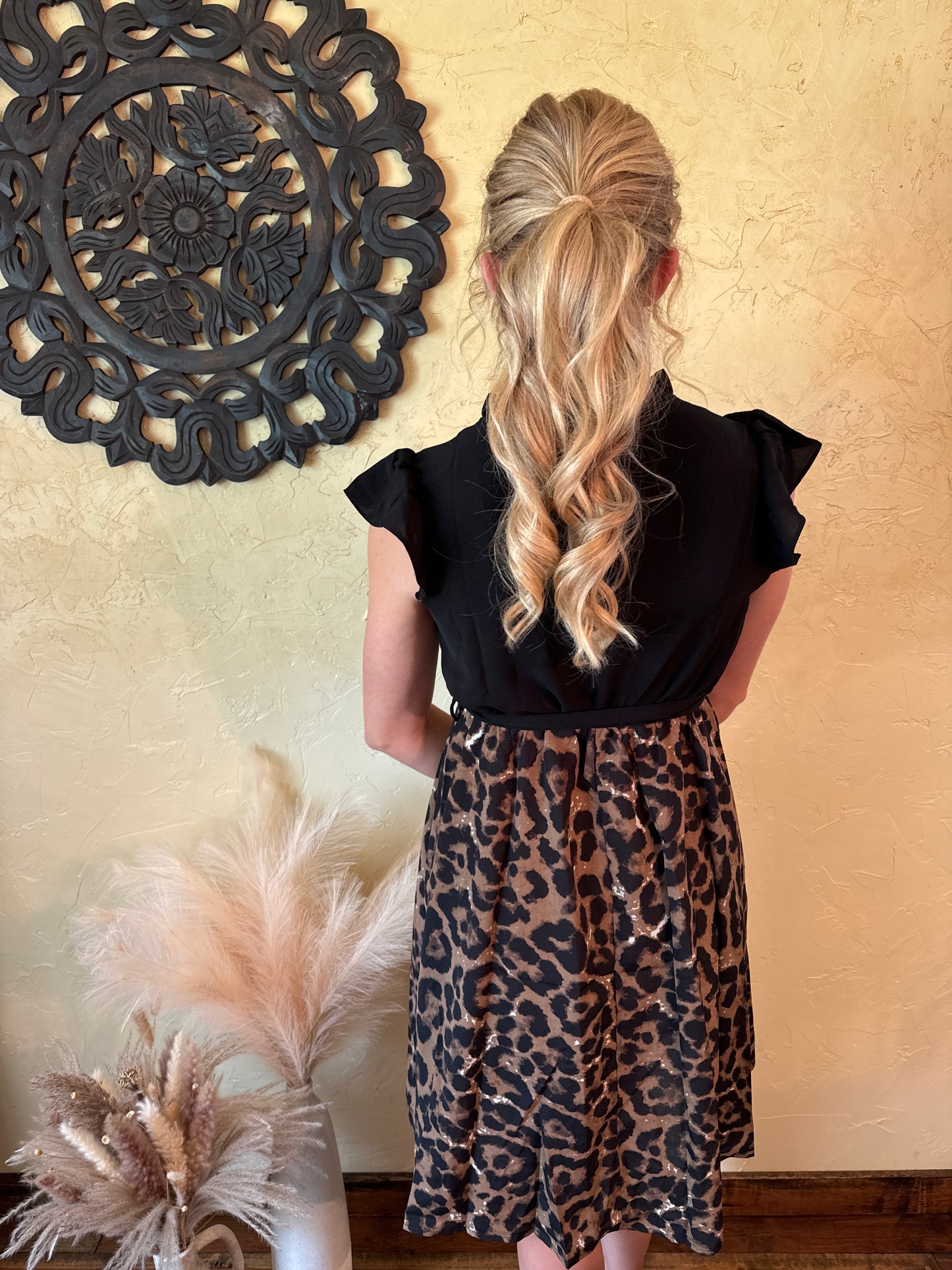 Black and Leopard Dress