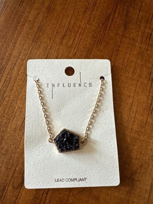 Geometric Druzy Necklace