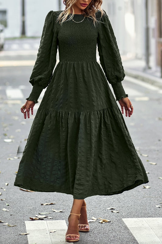 Evergreen Long Sleeve Midi Dress