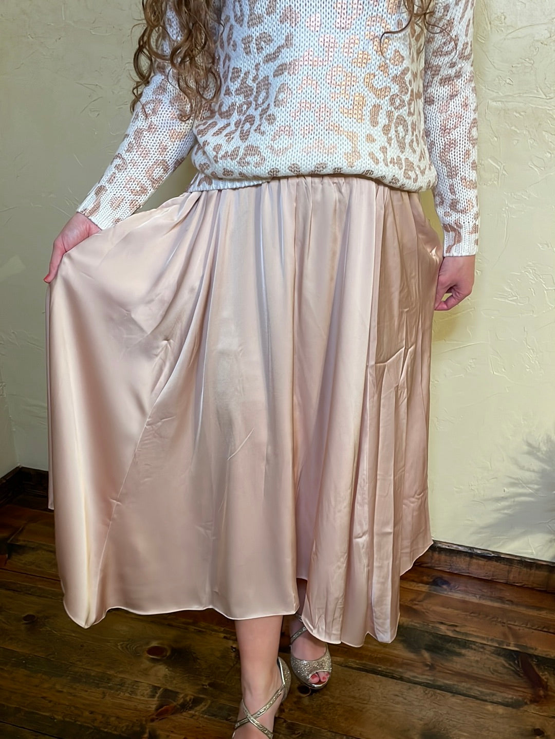 Satin Ivory Skirt