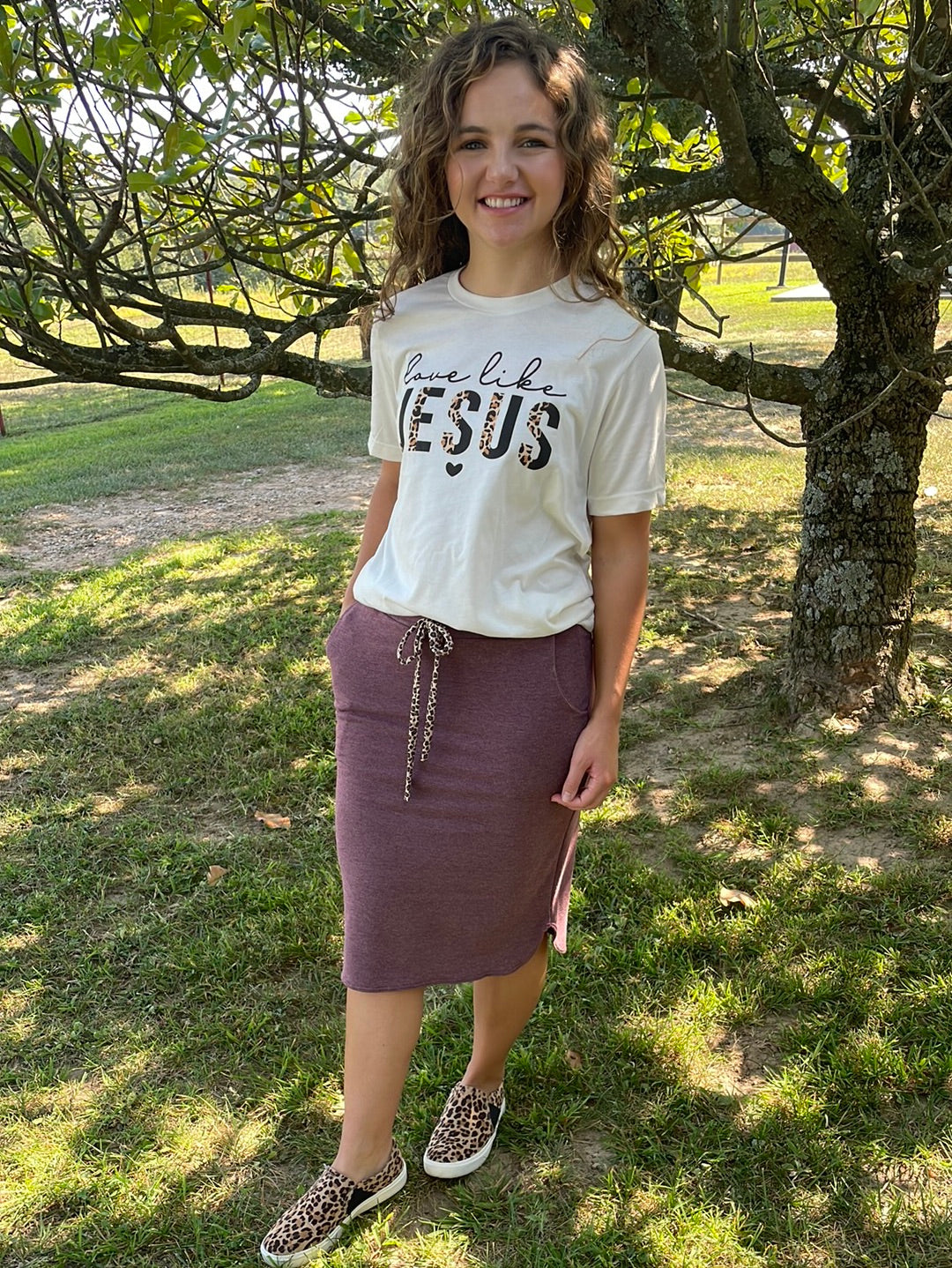 Vintage Burgundy Leisure Knit Skirt