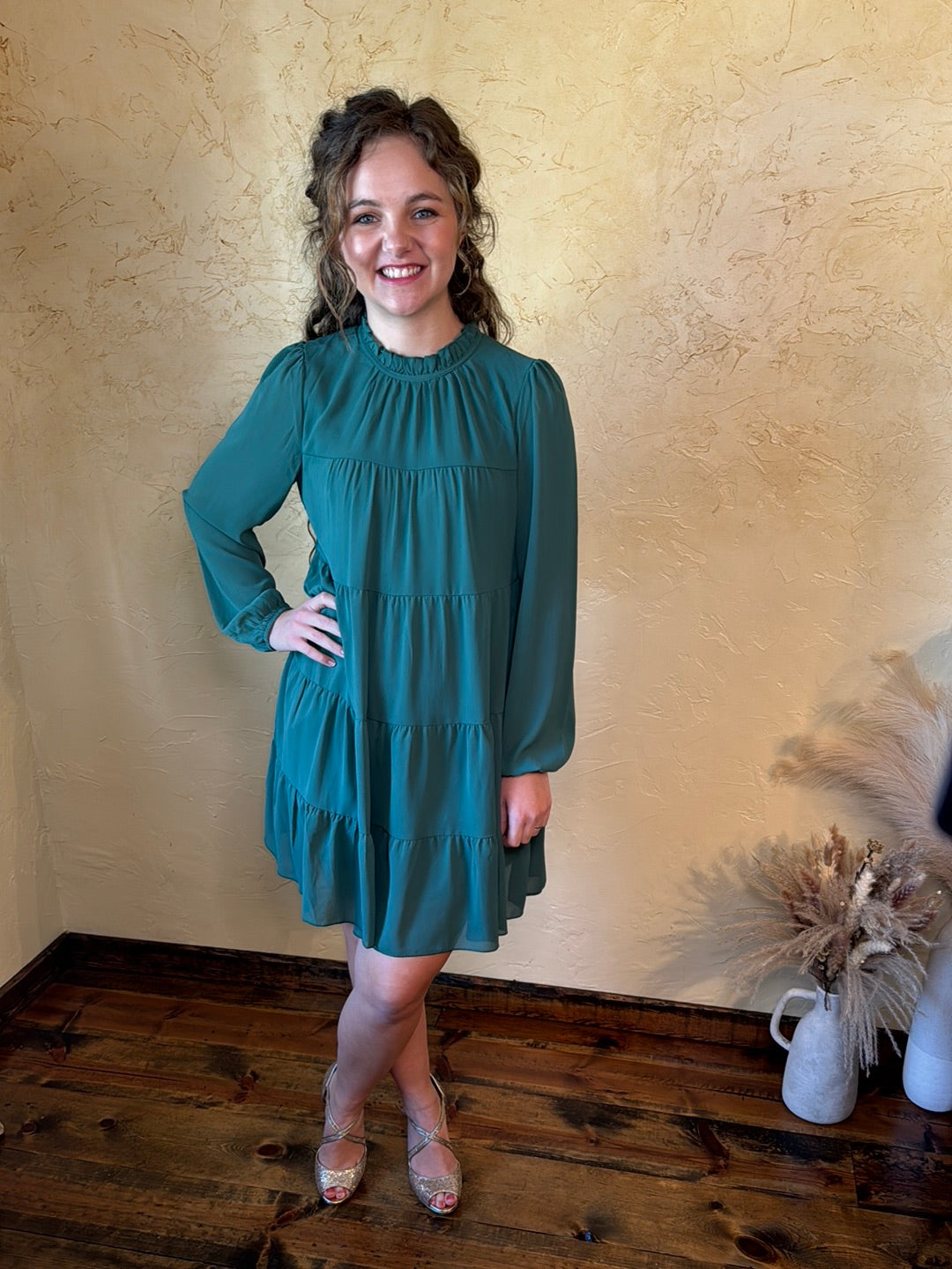 Long Sleeve A-line Dress