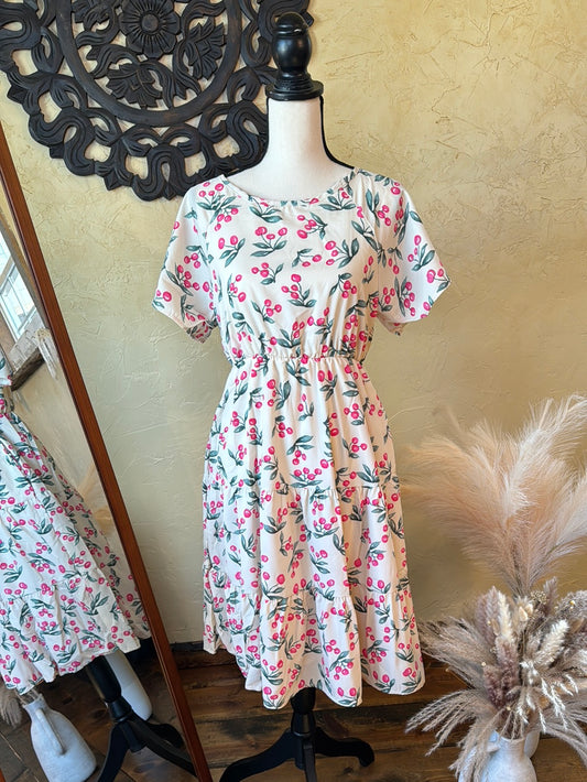 Cherry Tiered Dress