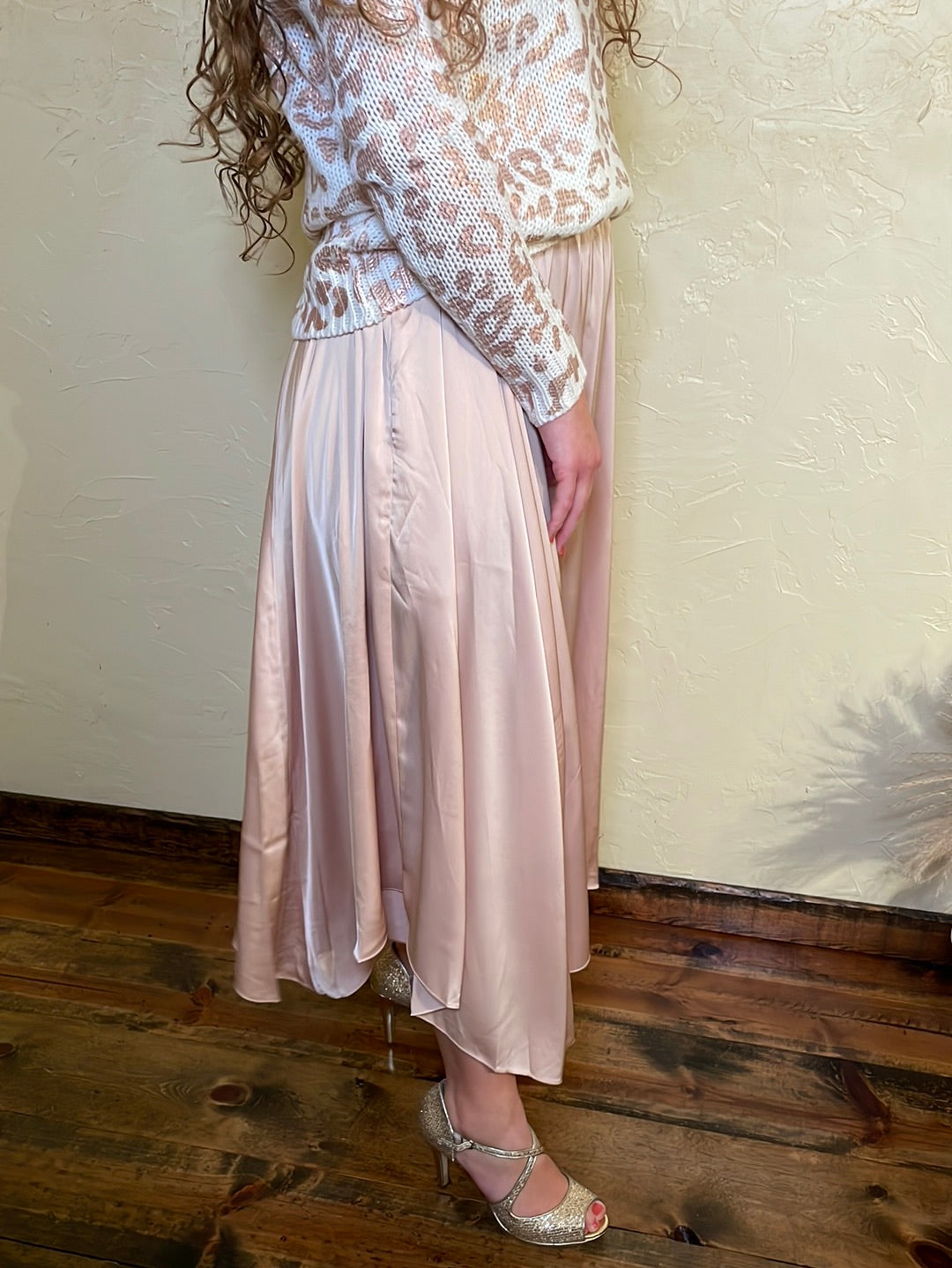 Satin Ivory Skirt