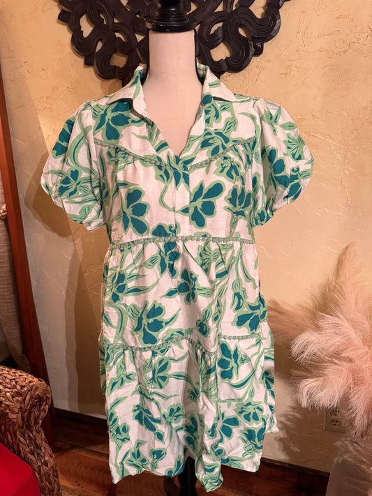Green Floral Dress