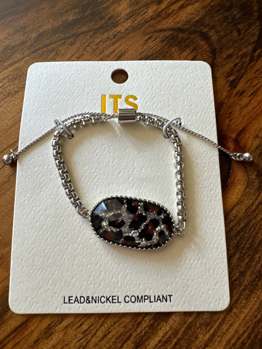 Silver Leopard Bracelet