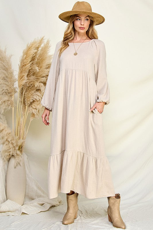 Natural Gauze Dress