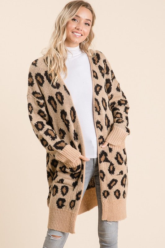 Leopard Sweater Cardigan