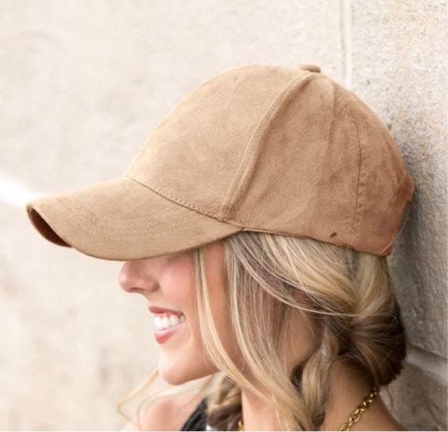 Faux Suede Cap