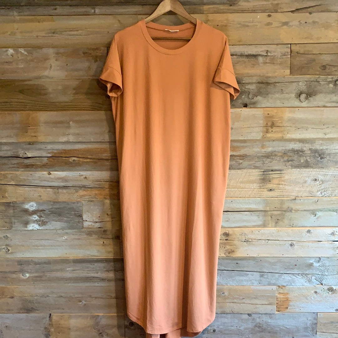 Rusty Peach Maxi Dress - Remembering Ruth Company