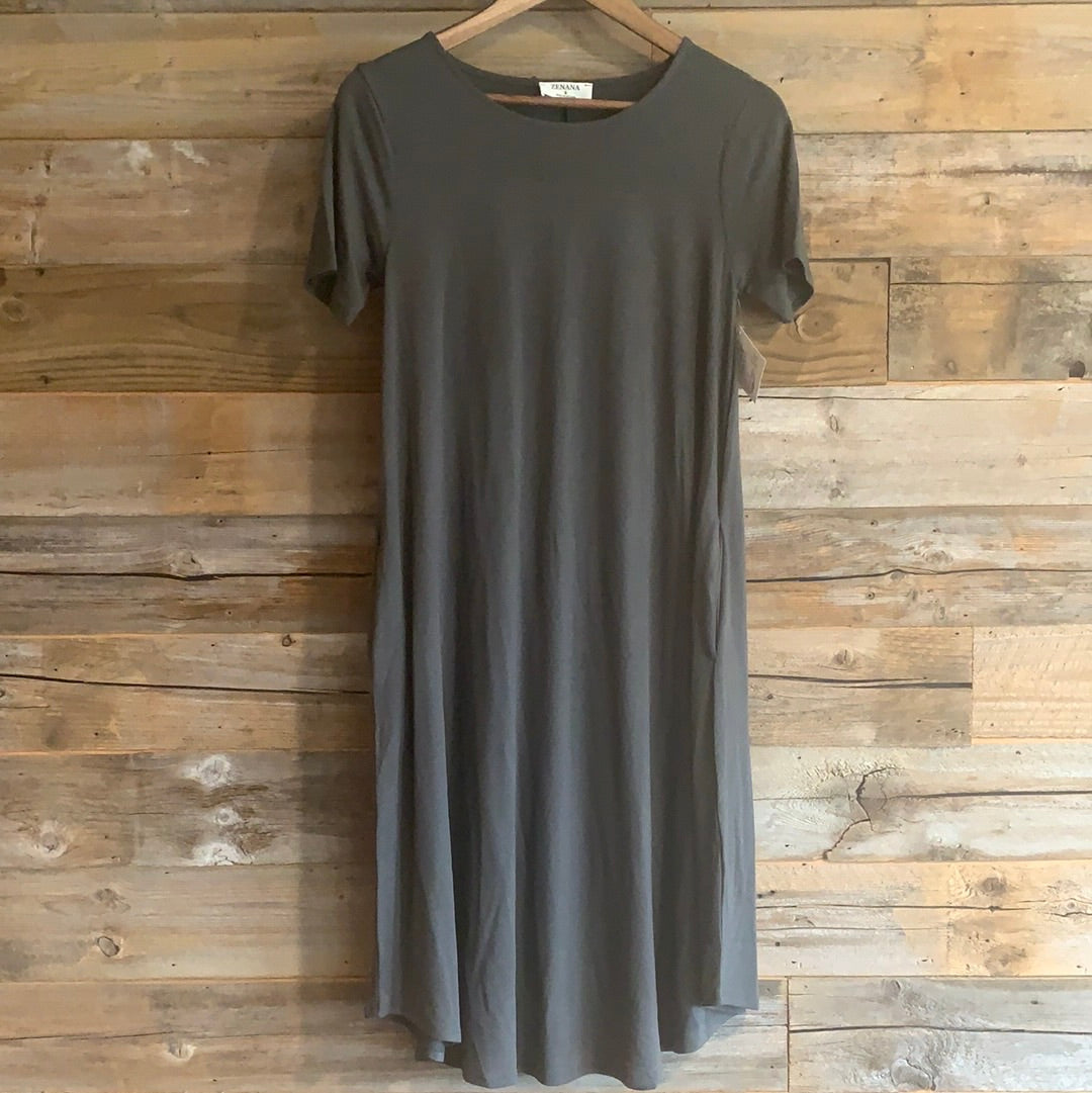 Ash Gray Midi Dress - Remembering Ruth Company