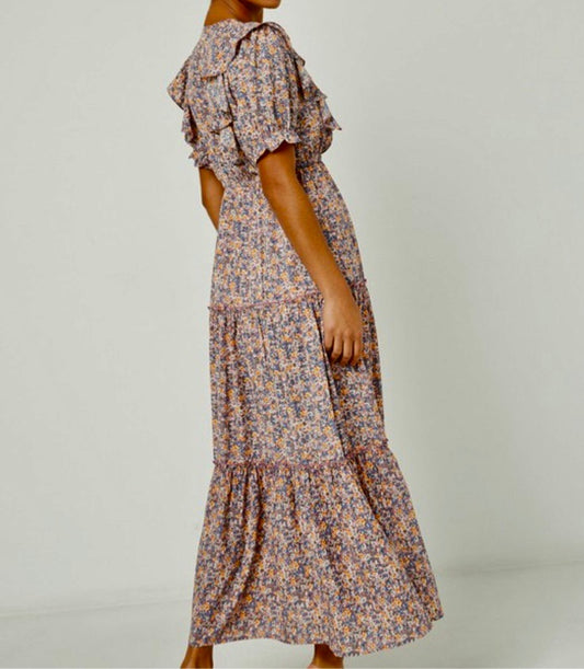 Ruffled Ditzy Floral Dress - Remembering Ruth Company