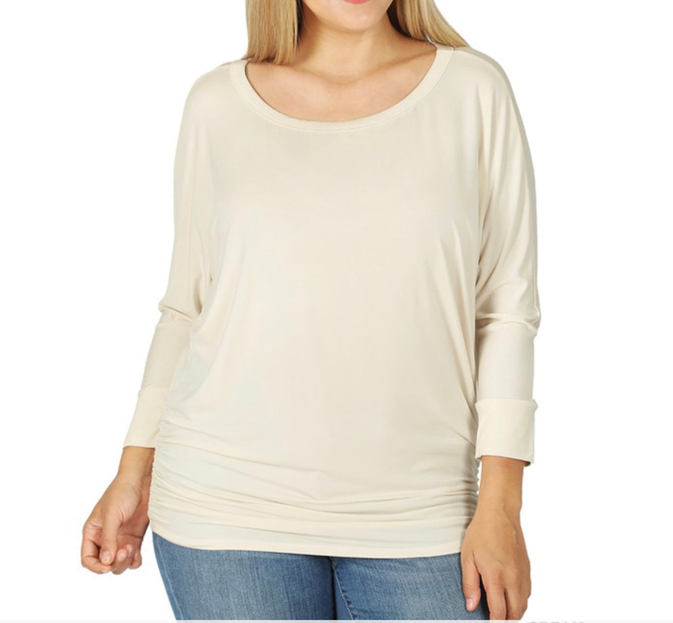 Ivory Ruched Top - Remembering Ruth Company