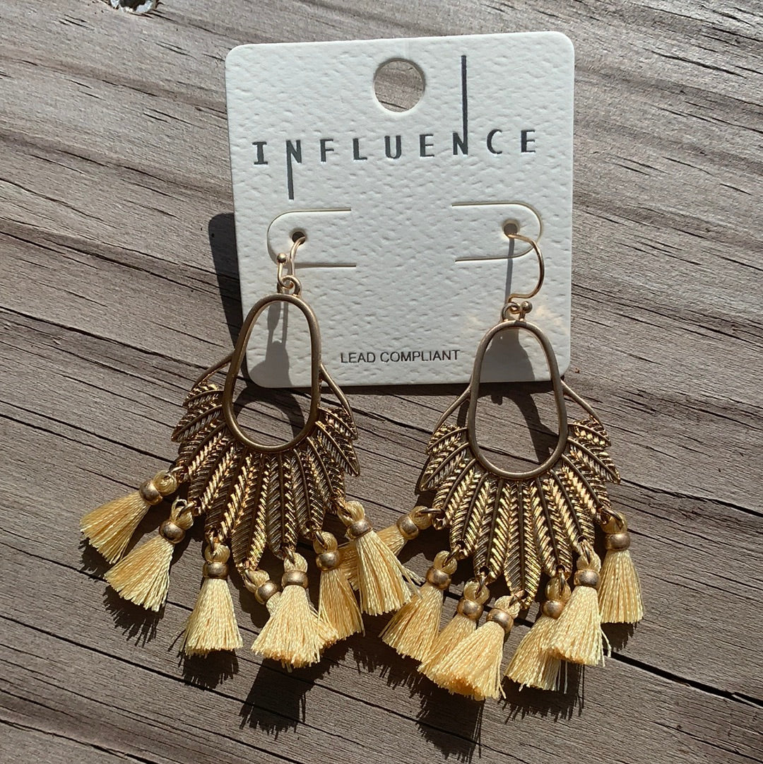 Light Gold Fringe Earrings - Remembering Ruth Company